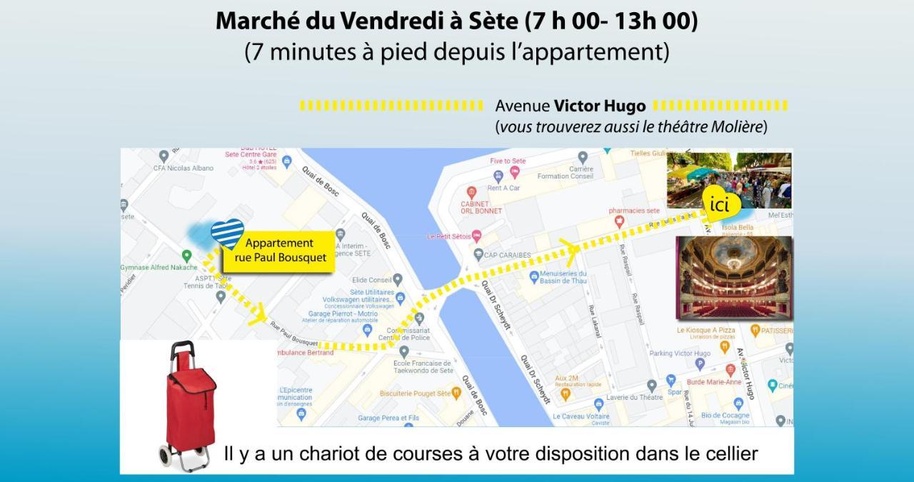 塞特港+ Jardin Au Calme Avec Bbq + Cellier + Garage公寓 外观 照片